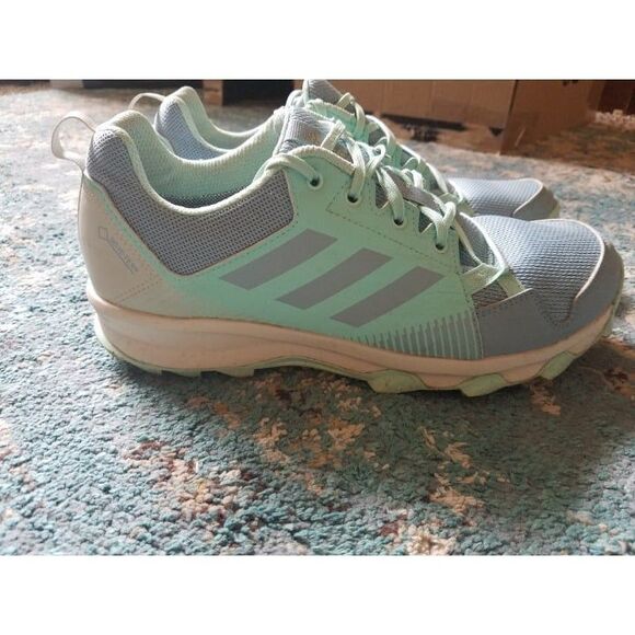 Women's Waterproof Running Shoes Adidas Terrex Tracerocker Gtx 10 Green Trail - Picture 4 of 5